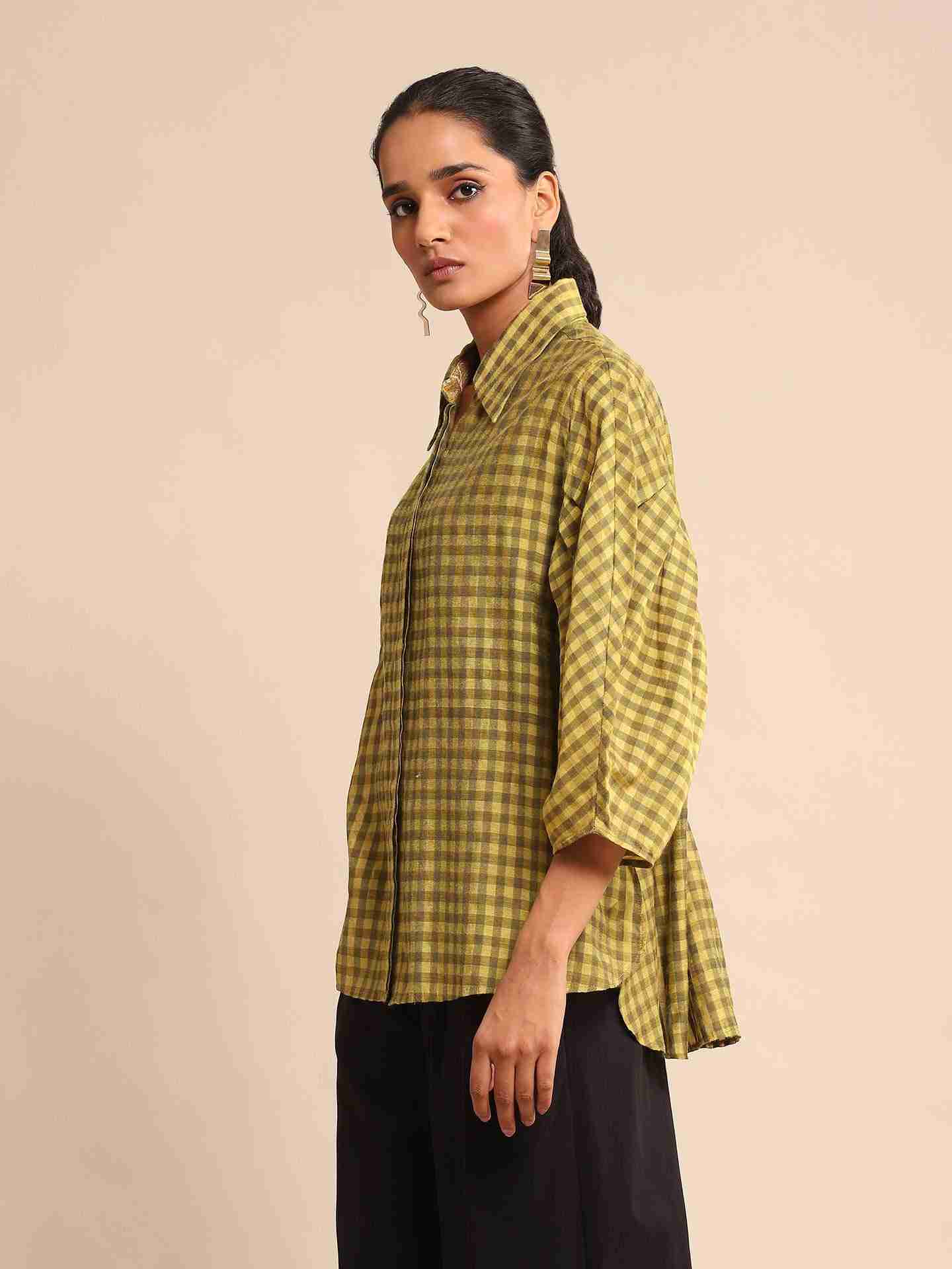 Yellow Urban Elysian Chanderi Shirt