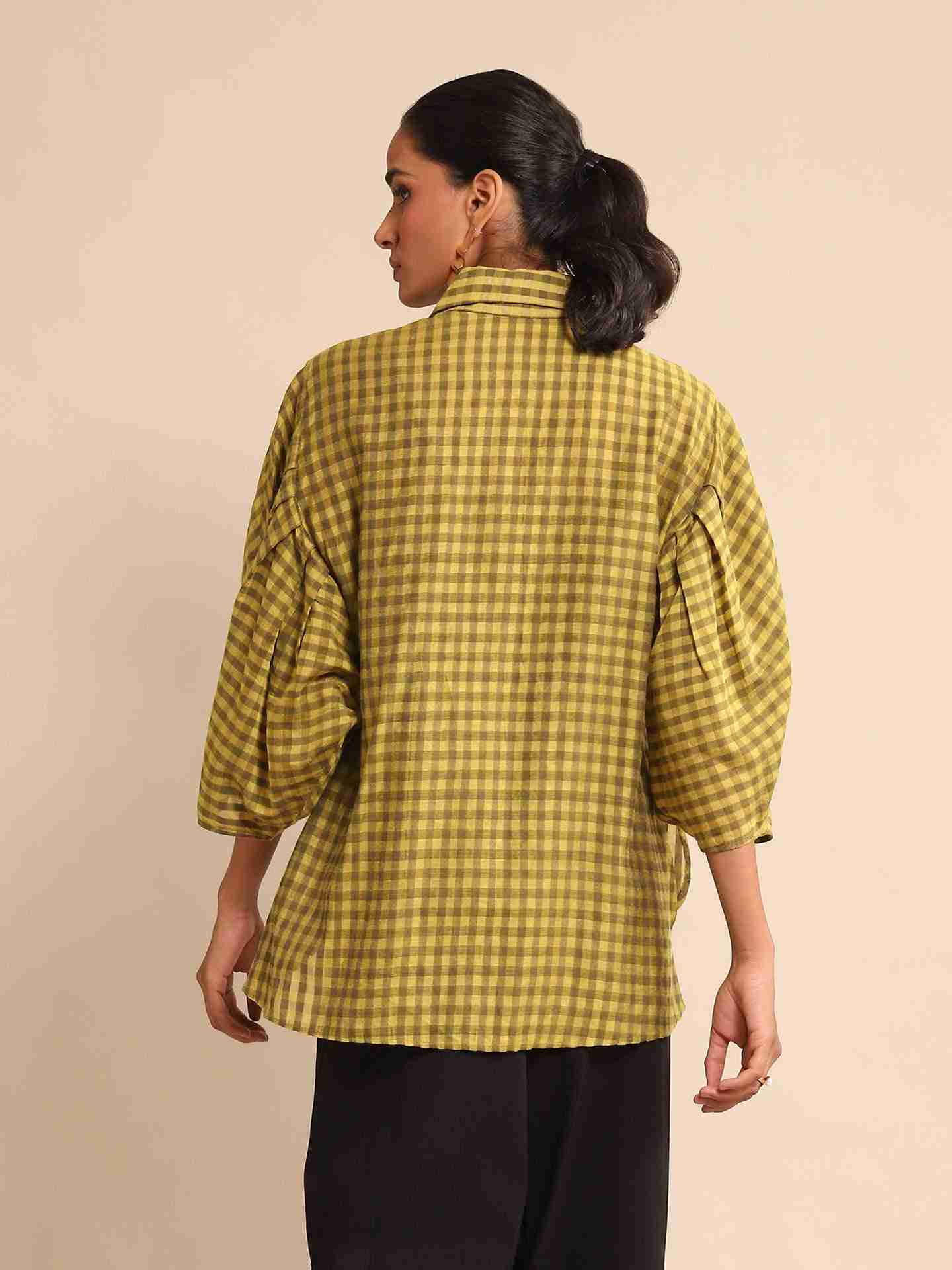 Yellow Urban Elysian Chanderi Shirt