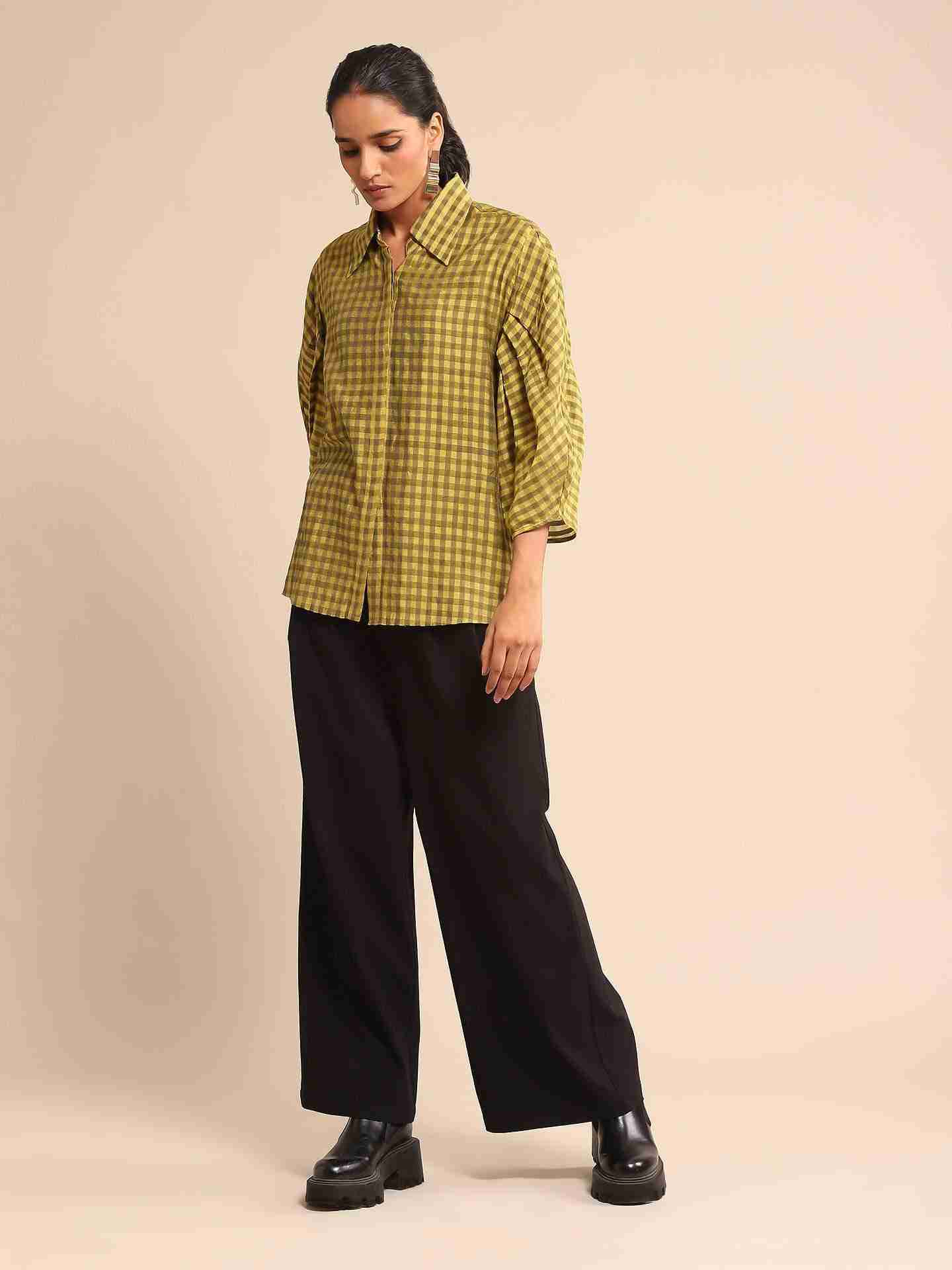 Yellow Urban Elysian Chanderi Shirt