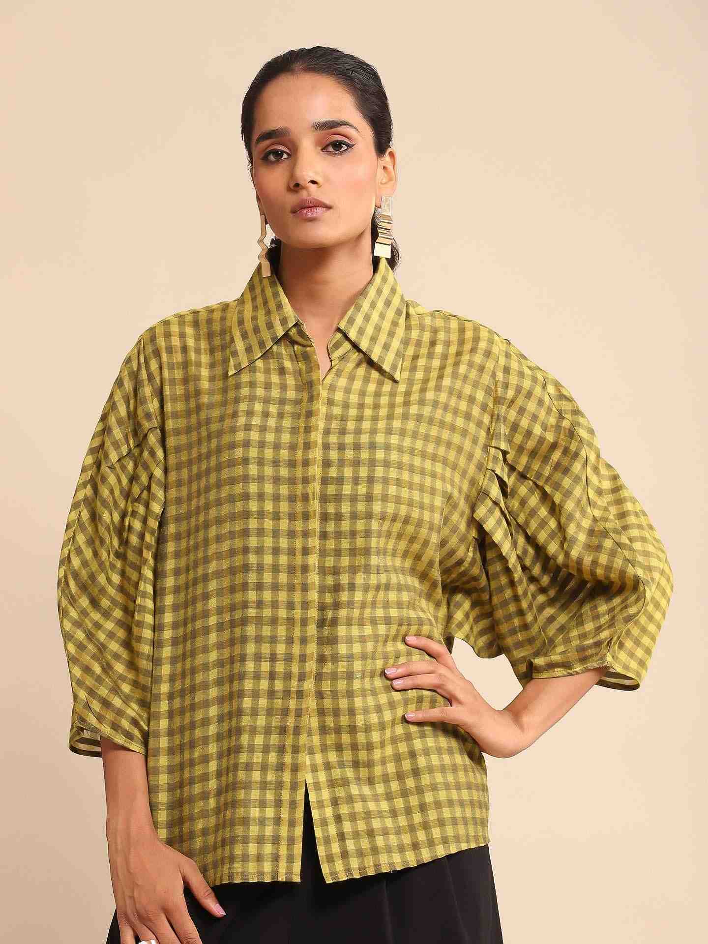 Yellow Urban Elysian Chanderi Shirt