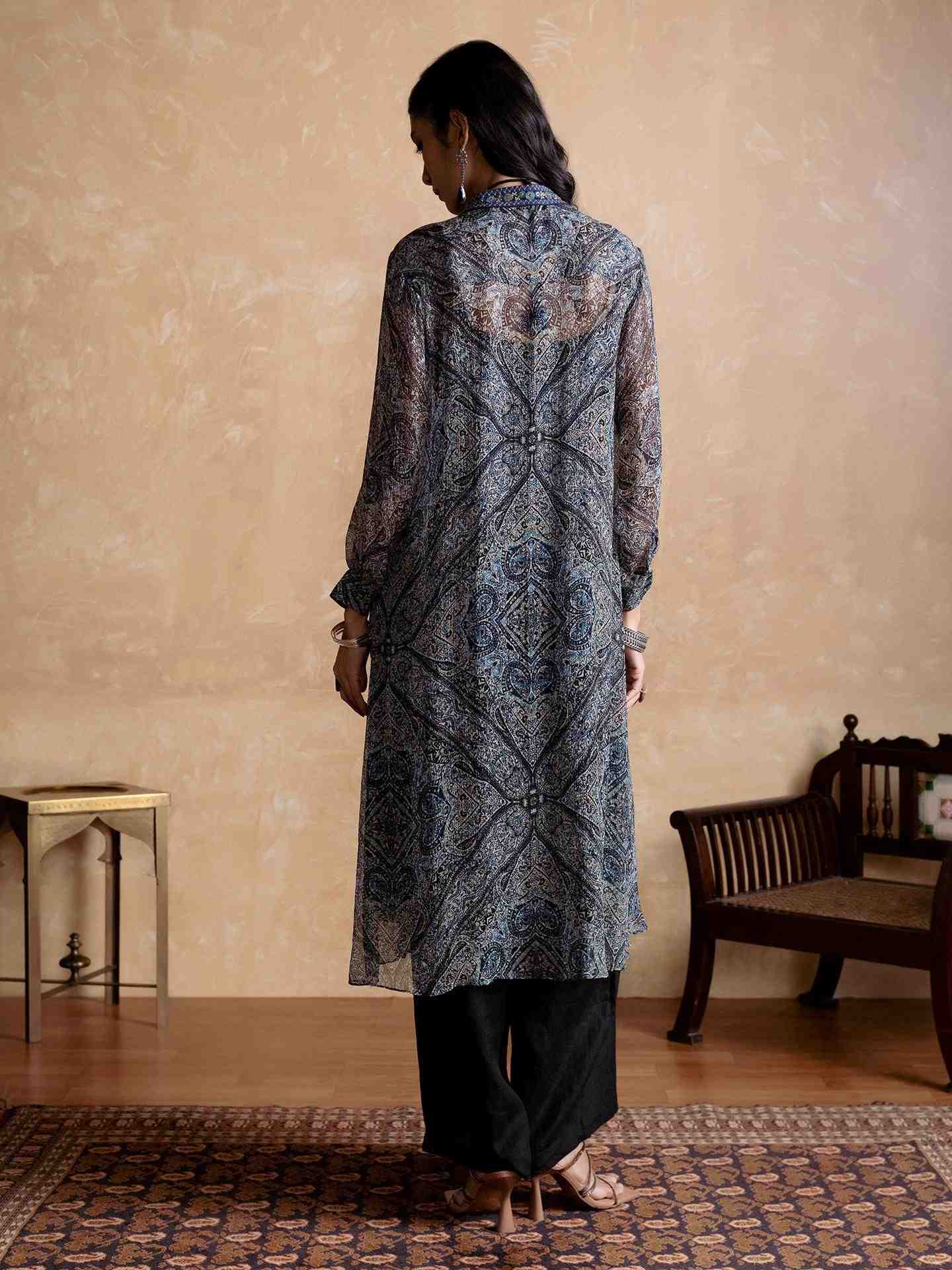 Black Avanti Kurta