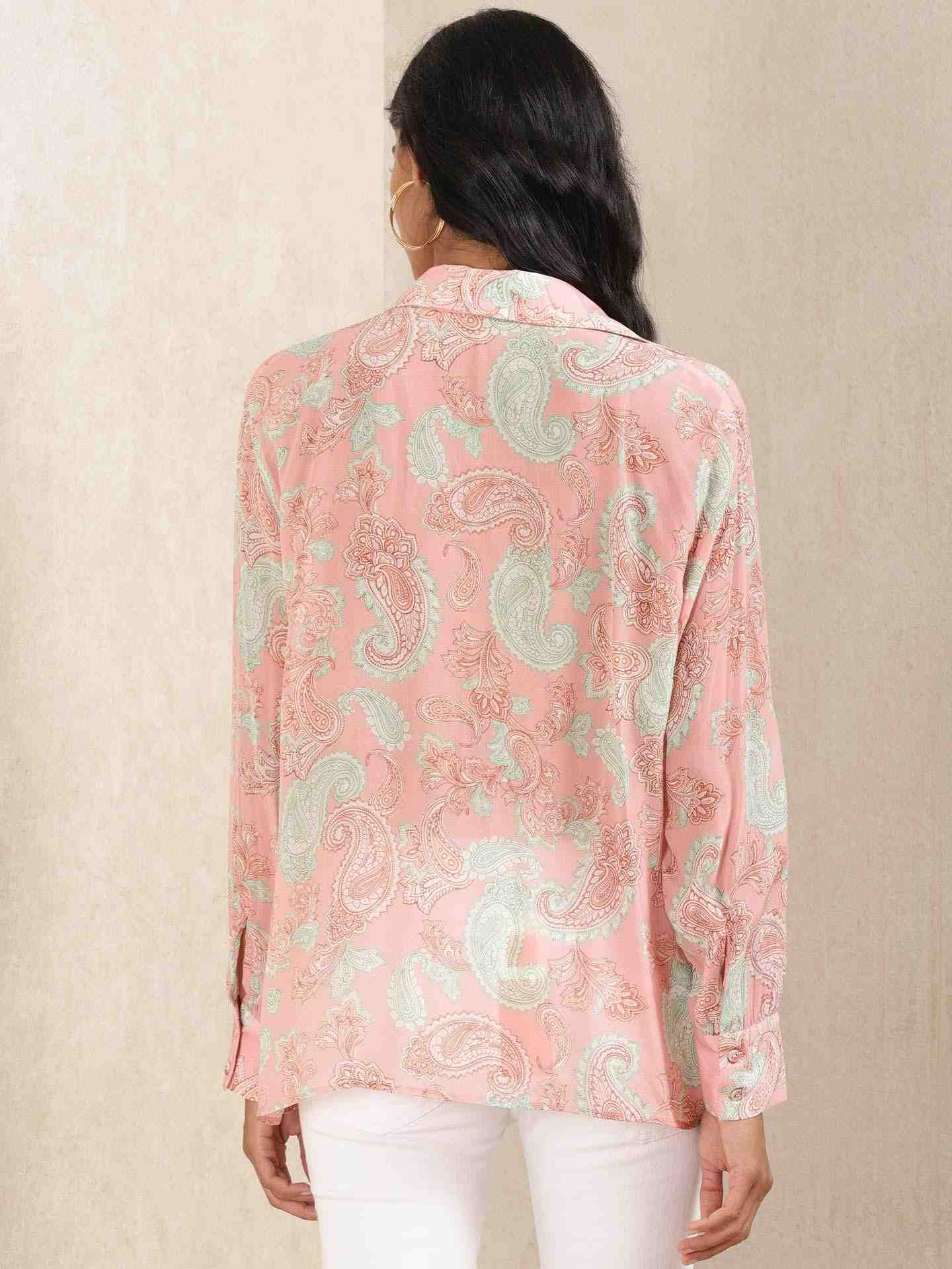 Pink Illahi Crepe Shirt
