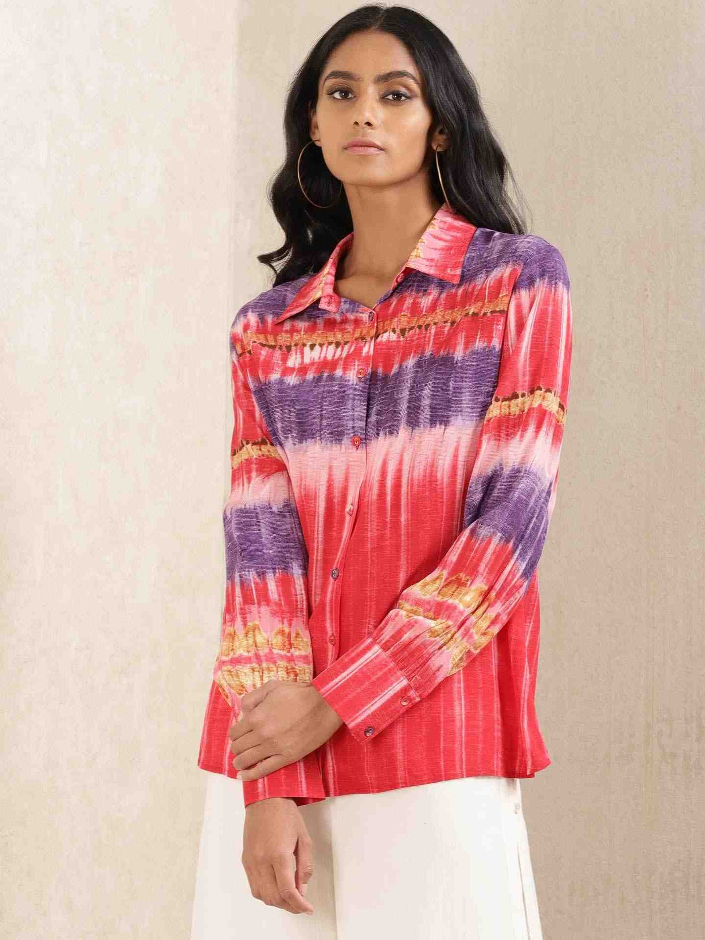 Pink Adah Crepe Shirt