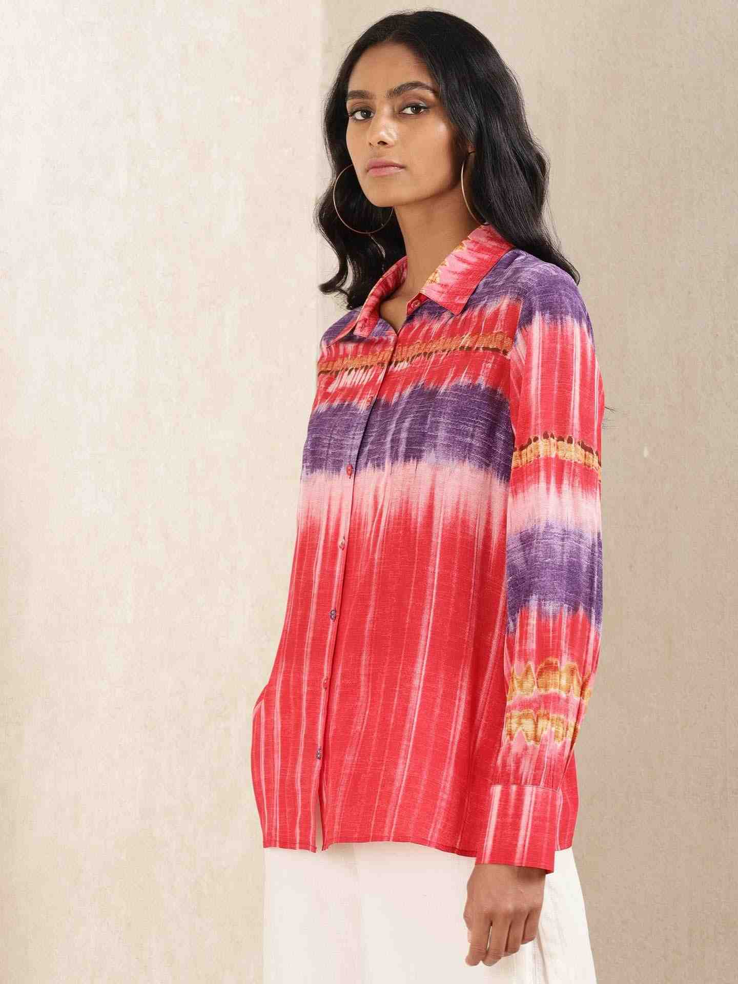 Pink Adah Crepe Shirt
