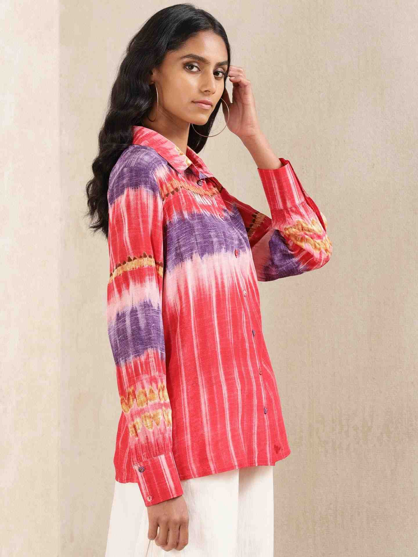 Pink Adah Crepe Shirt