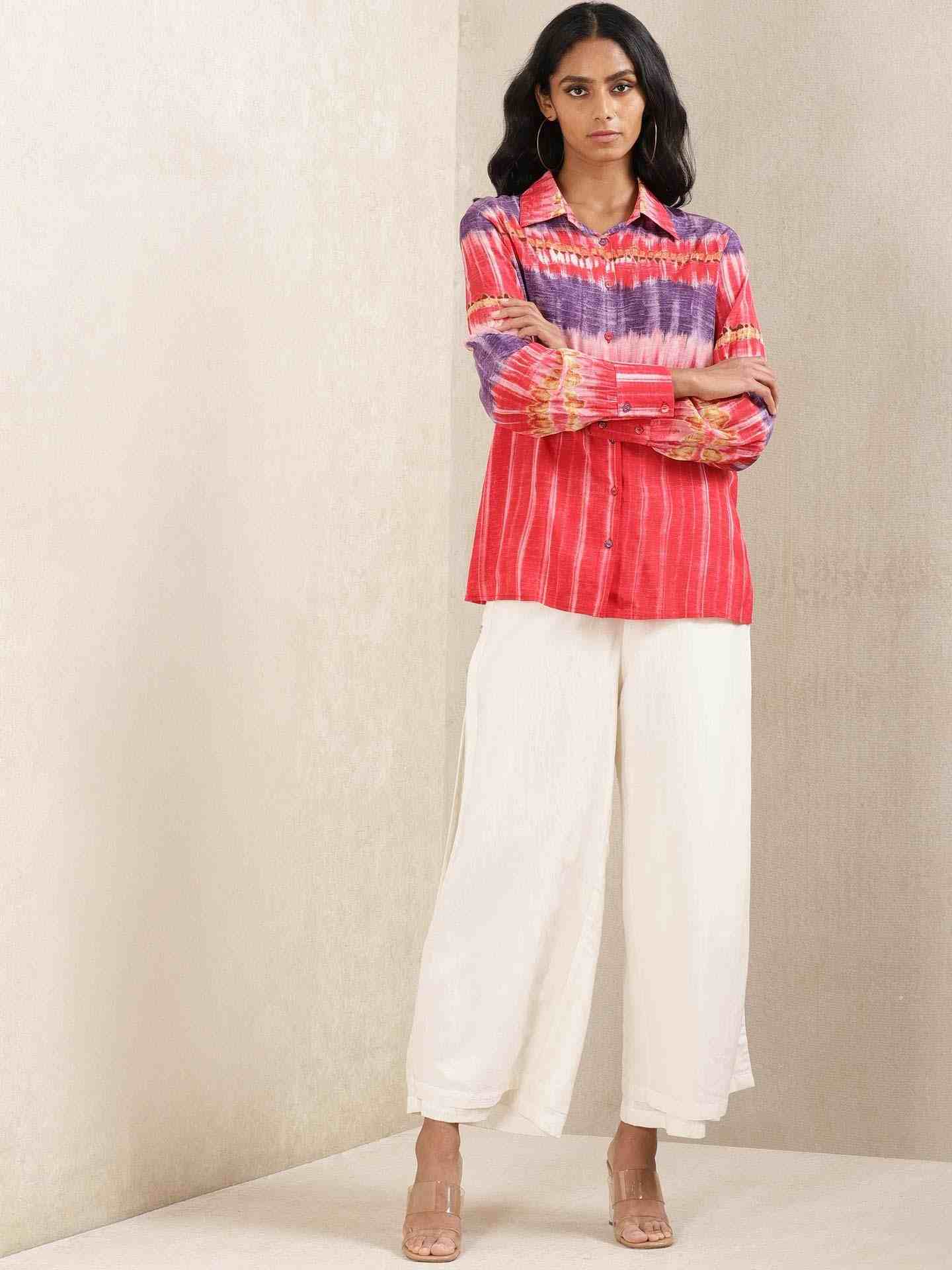 Pink Adah Crepe Shirt