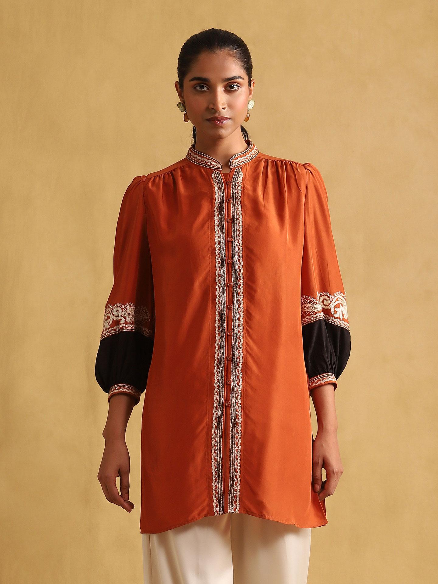Rust Arabesque Shirt