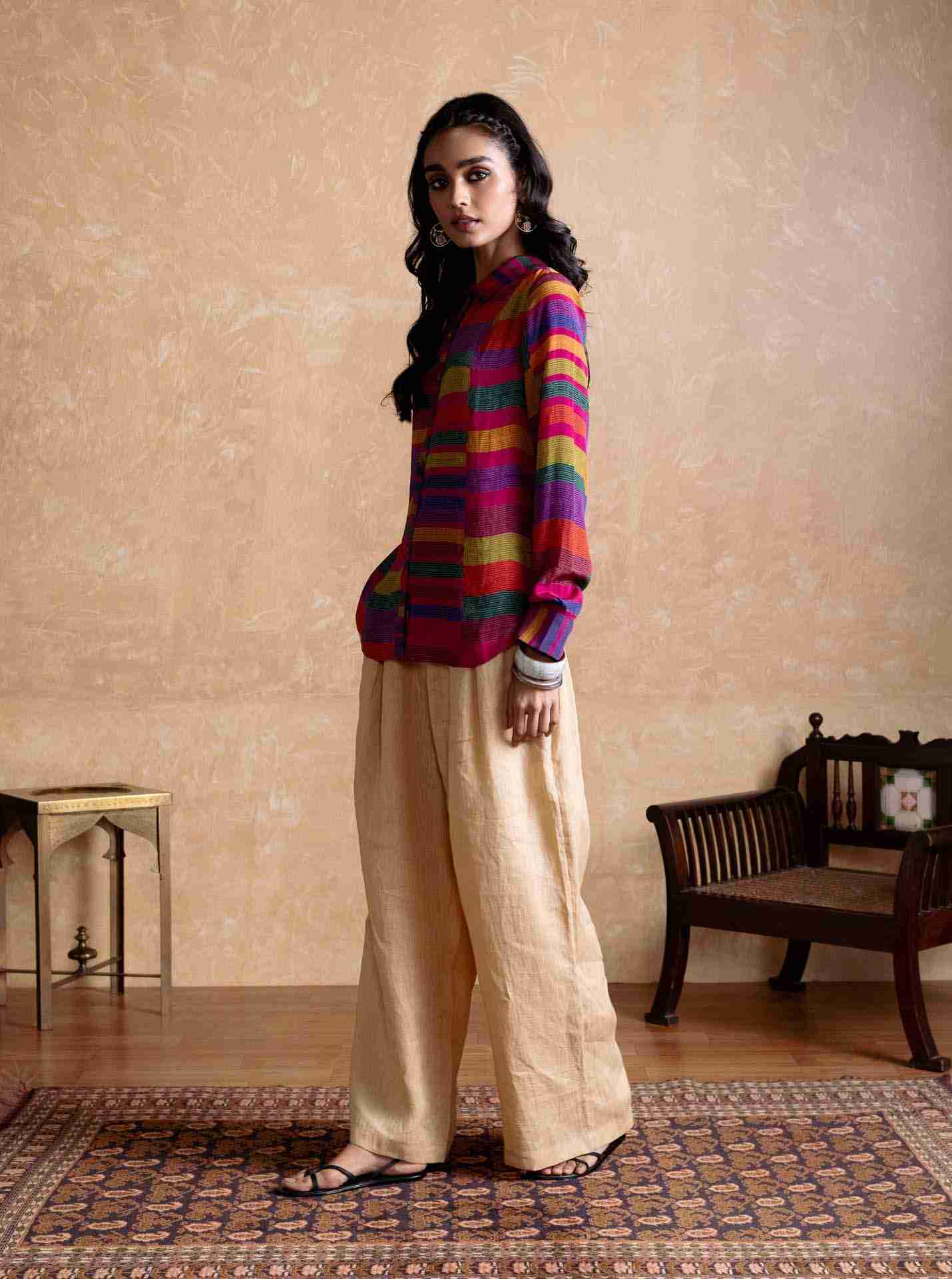 Pink Bauhaus Print Shirt