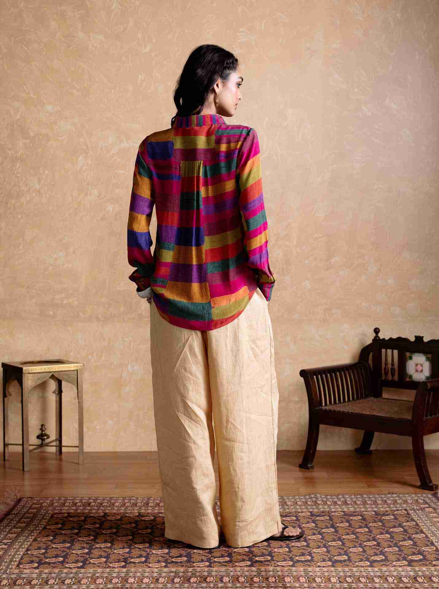 Pink Bauhaus Print Shirt