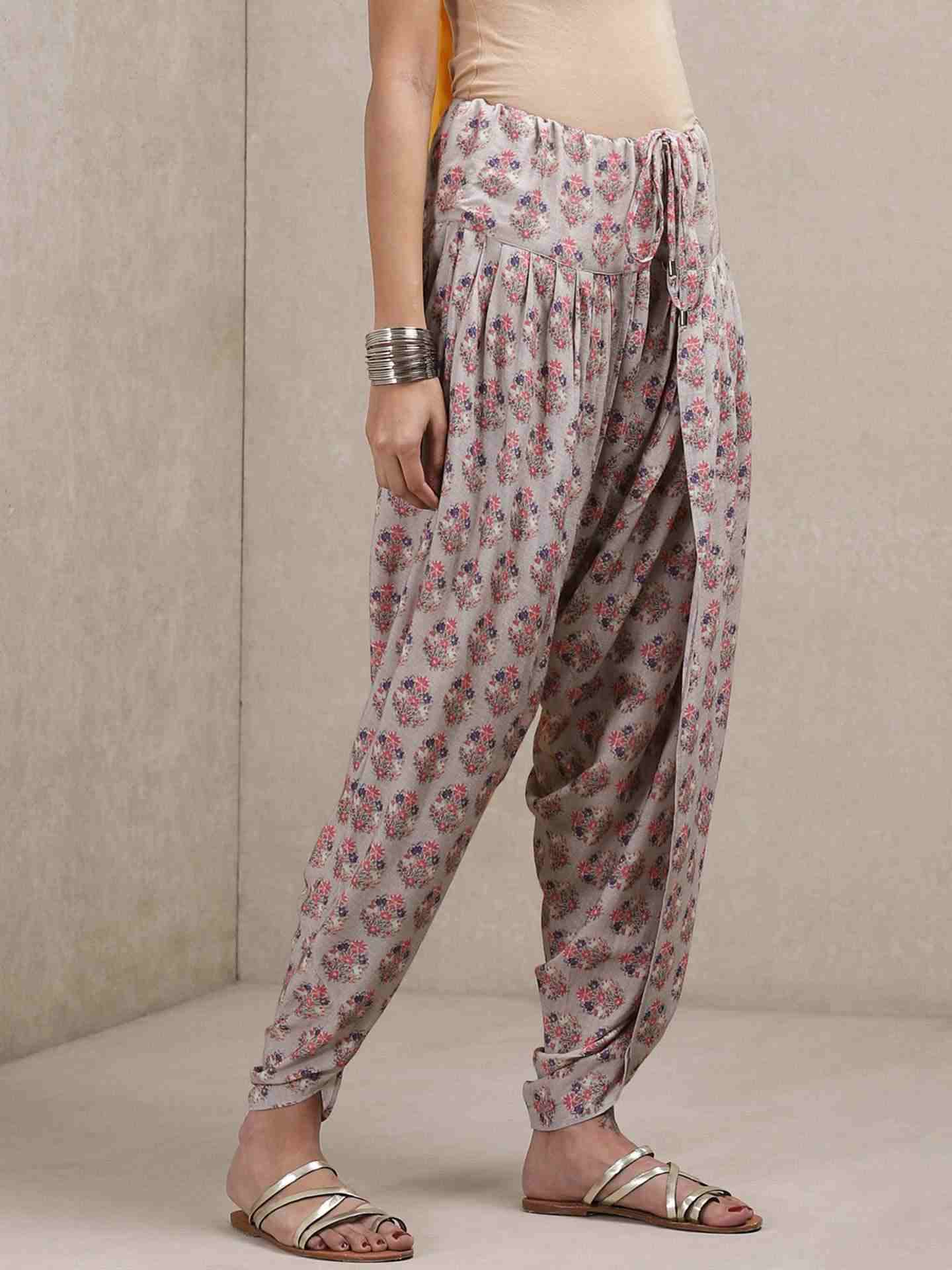 Grey Classic Dhoti Pants