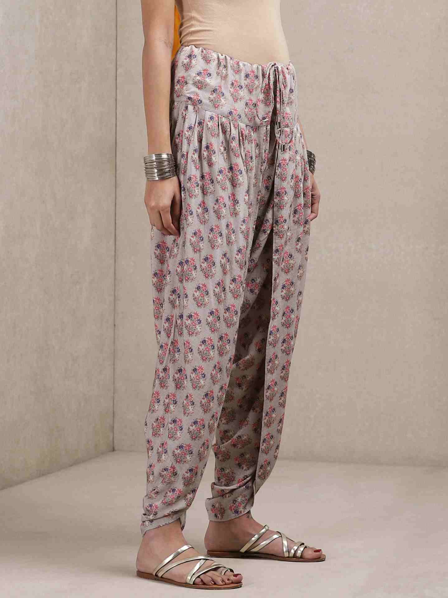 Grey Classic Dhoti Pants