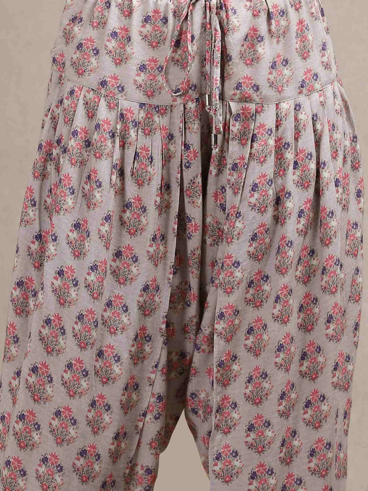 Grey Classic Dhoti Pants