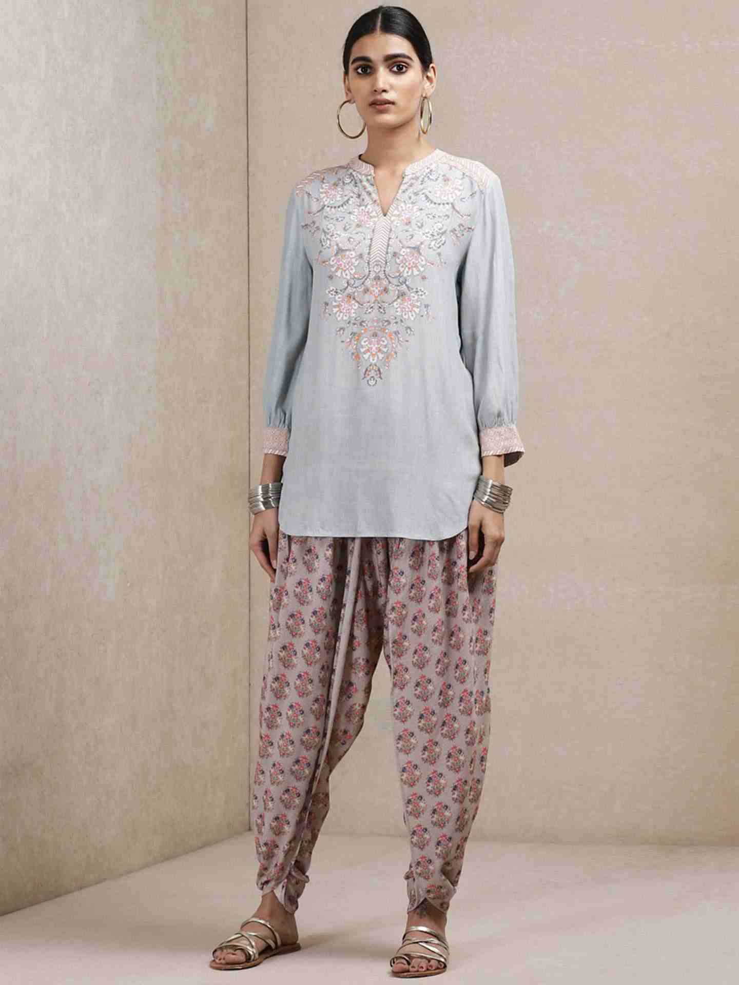 Grey Classic Dhoti Pants