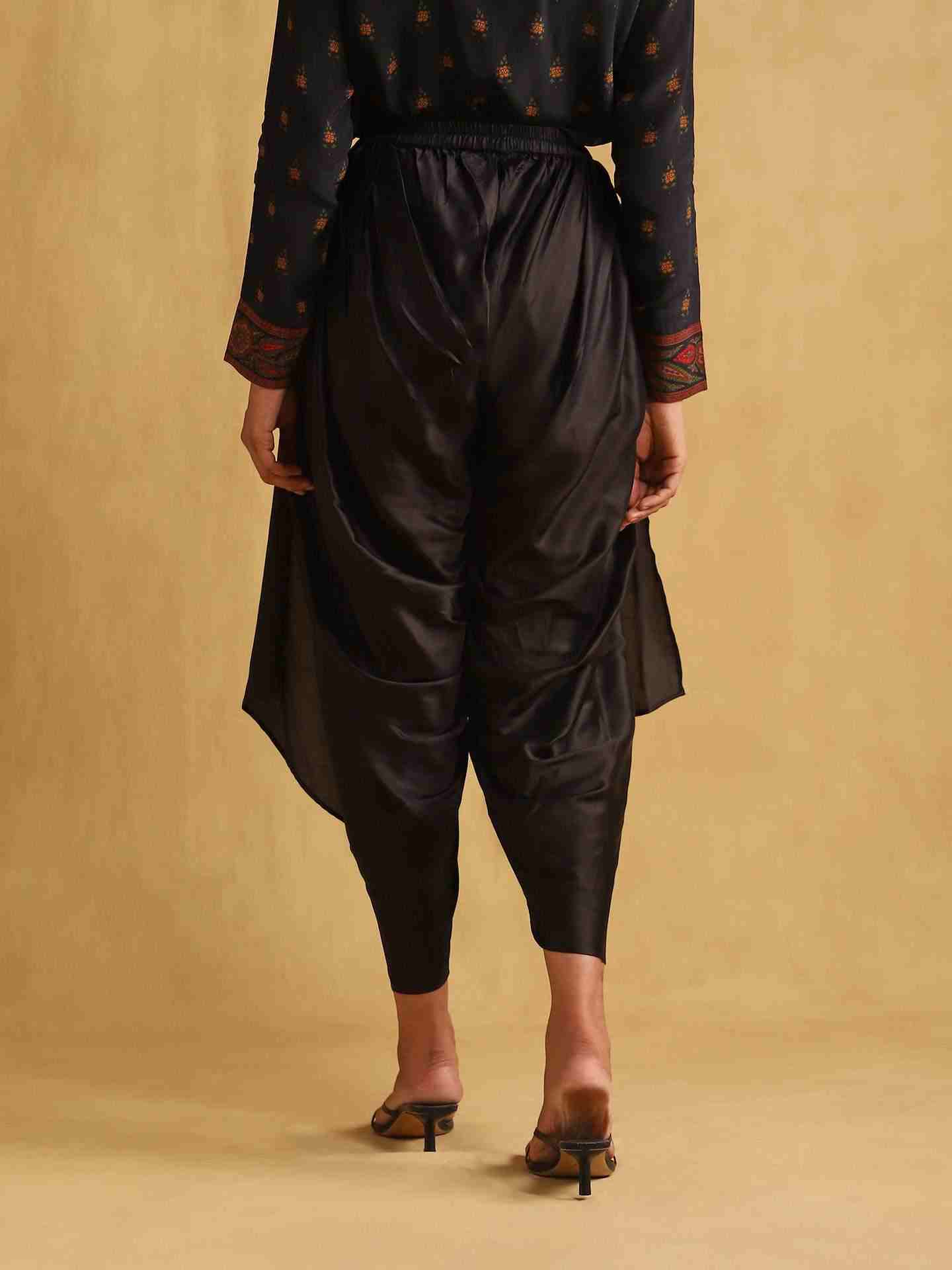 Black Pantalon Dhoti Pants