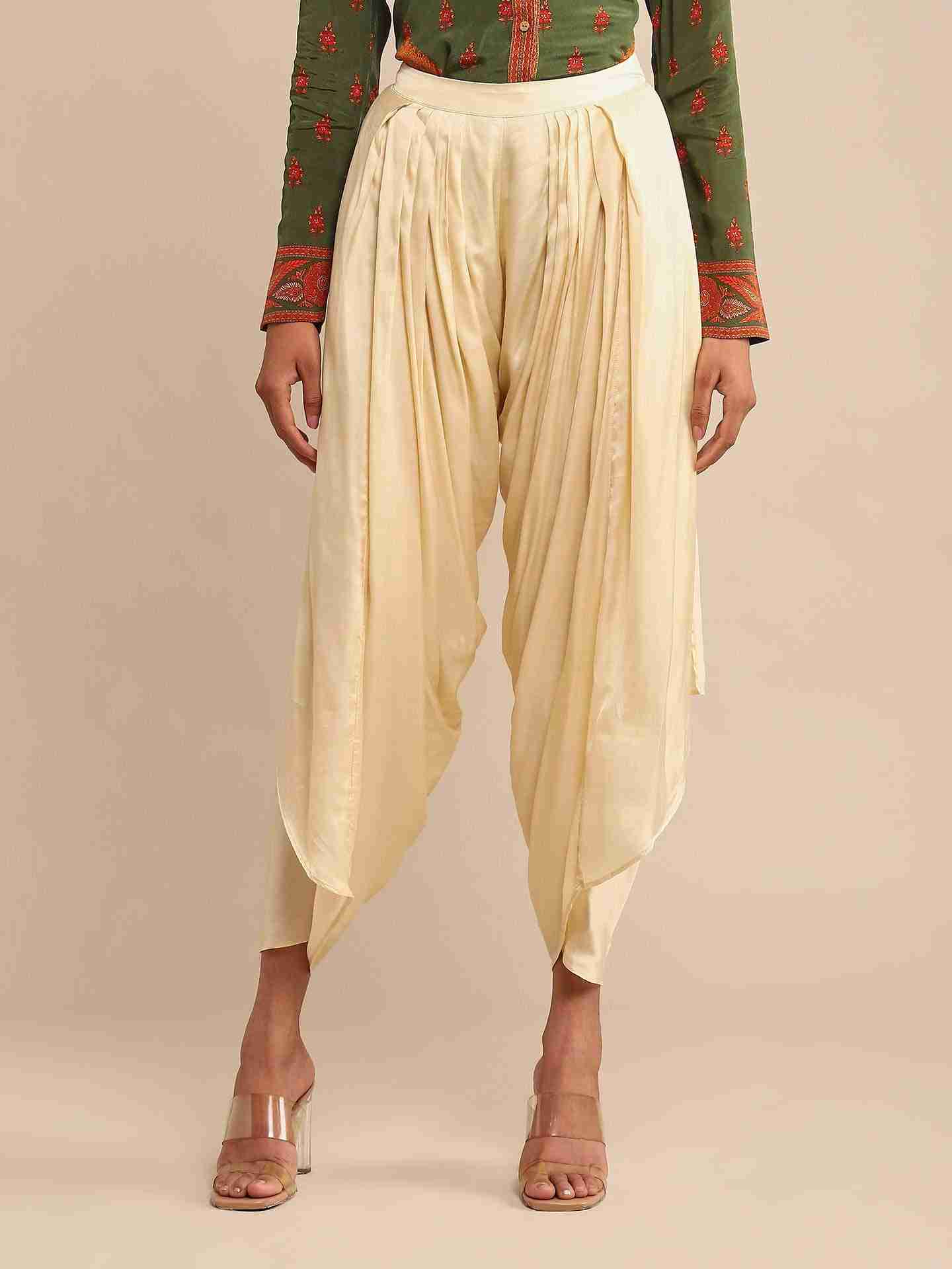 Ecru Pantalon Dhoti Pants