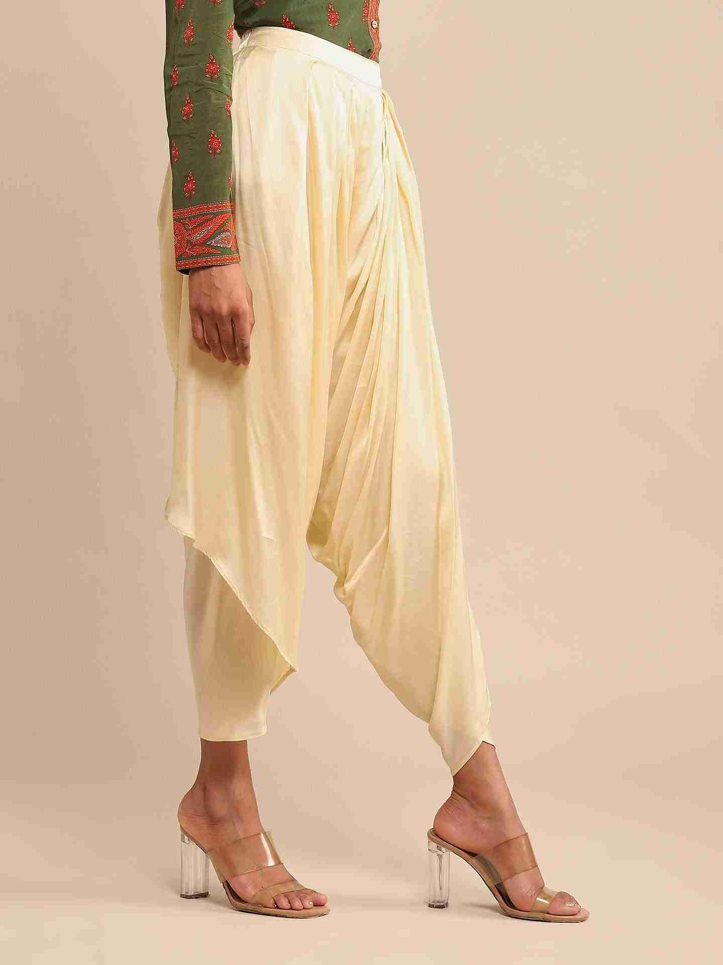 Ecru Pantalon Dhoti Pants