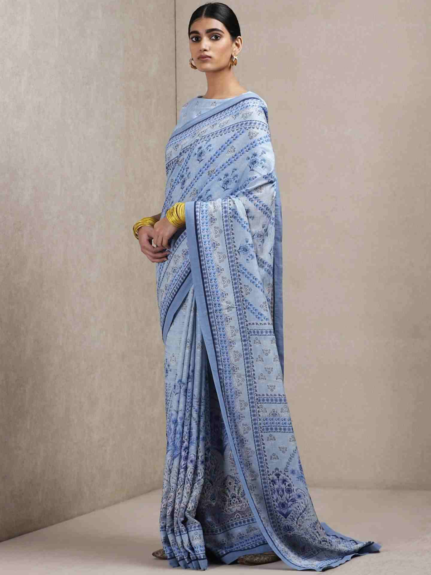 Blue Azmi Saree