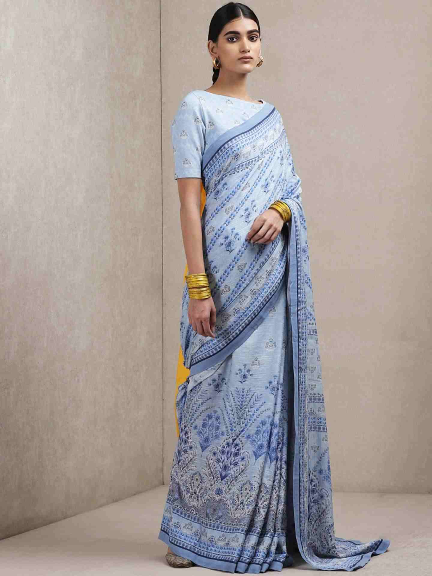 Blue Azmi Saree