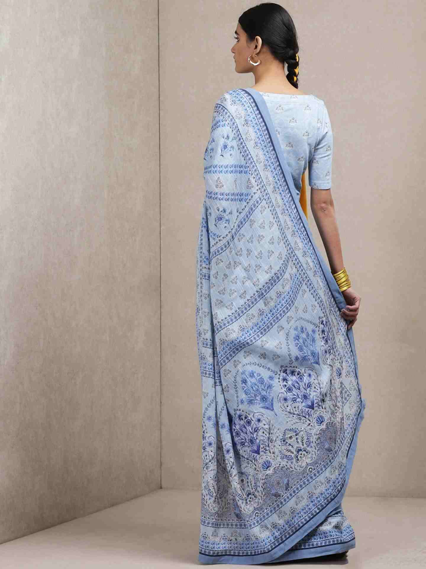 Blue Azmi Saree