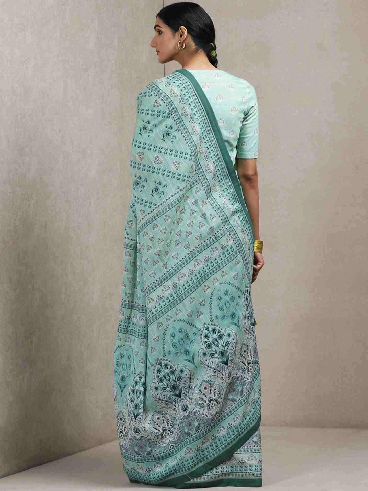 Green Azmi Saree