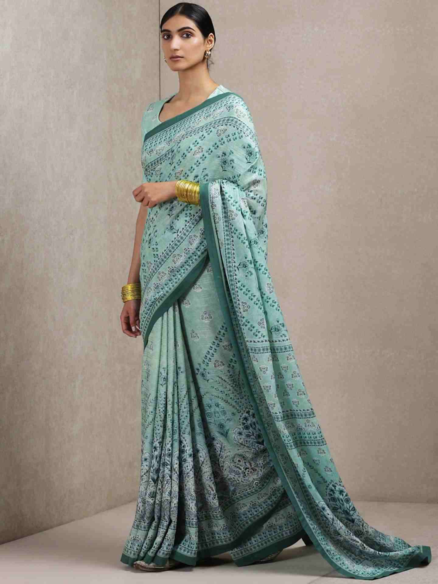 Green Azmi Saree