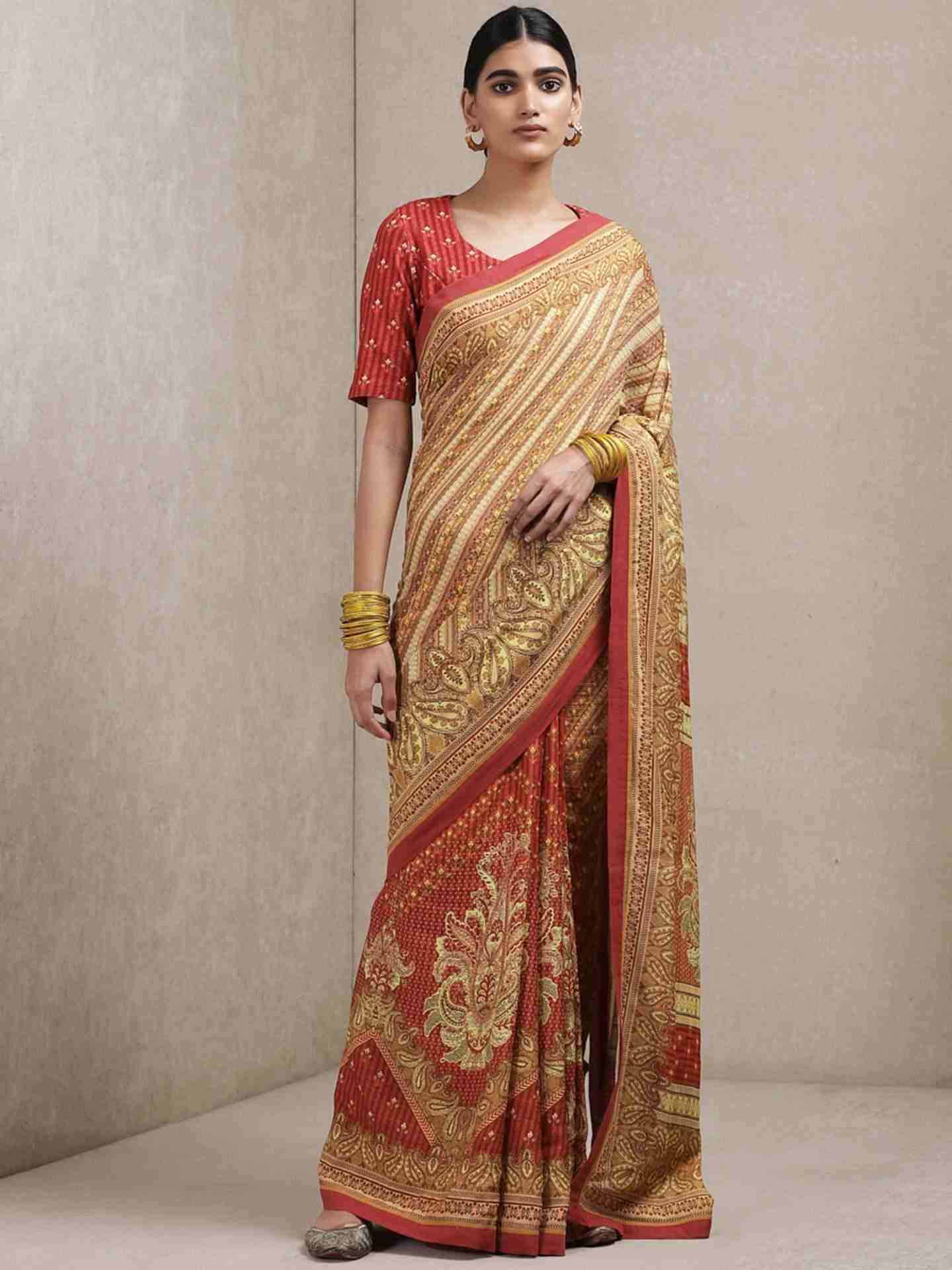 Red Ervin Saree