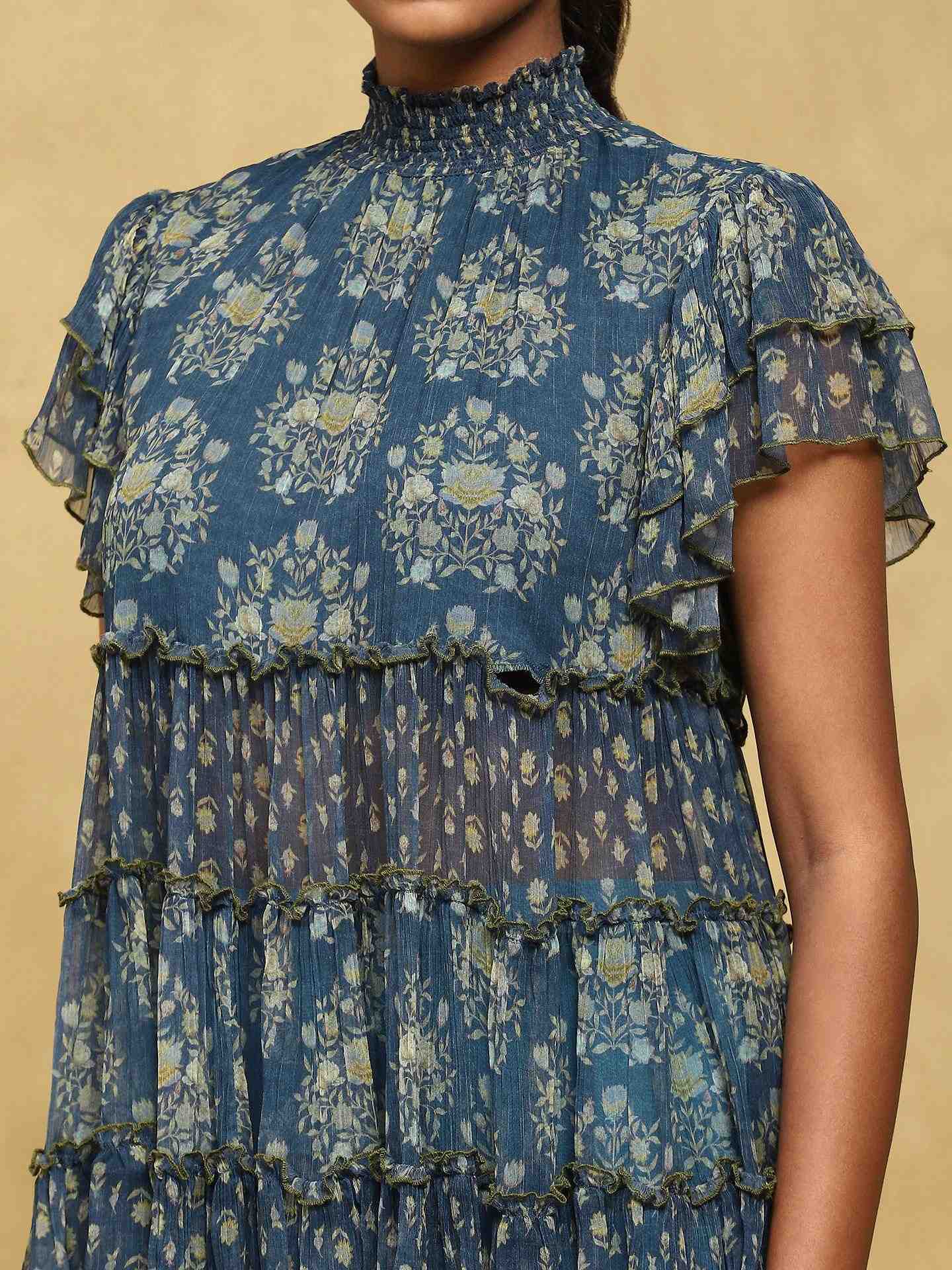 Blue Venice Tiered Top