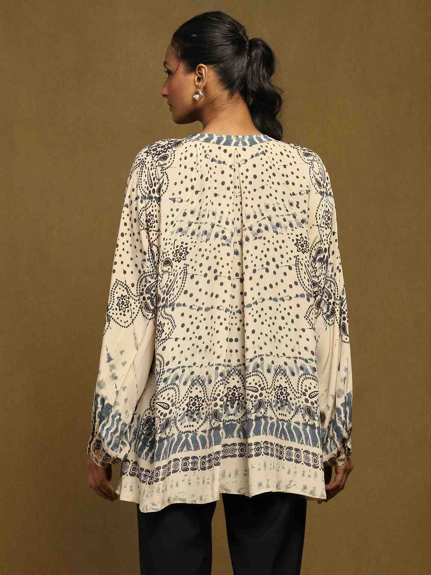 Beige Devesh Crepe Top