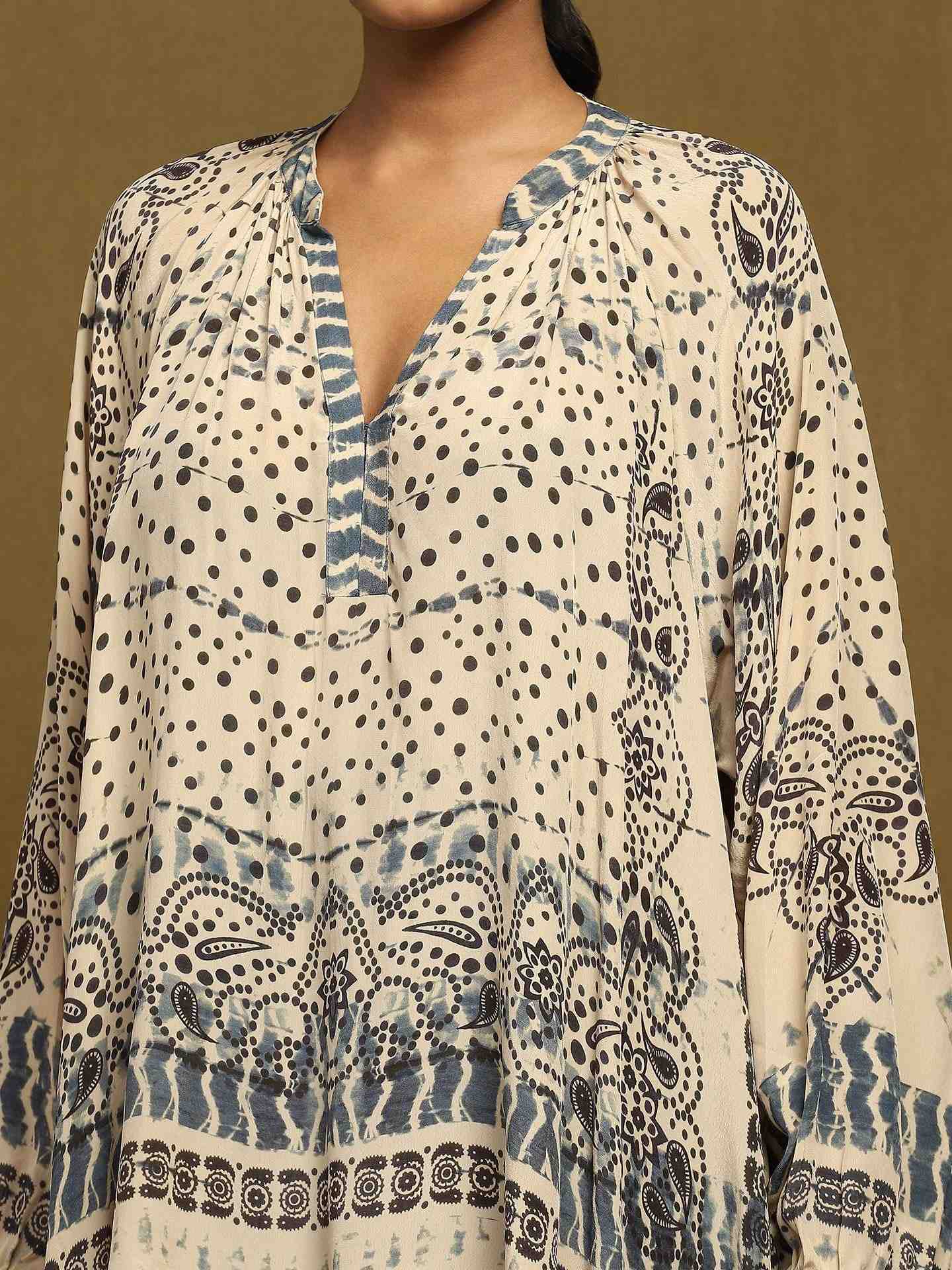 Beige Devesh Crepe Top