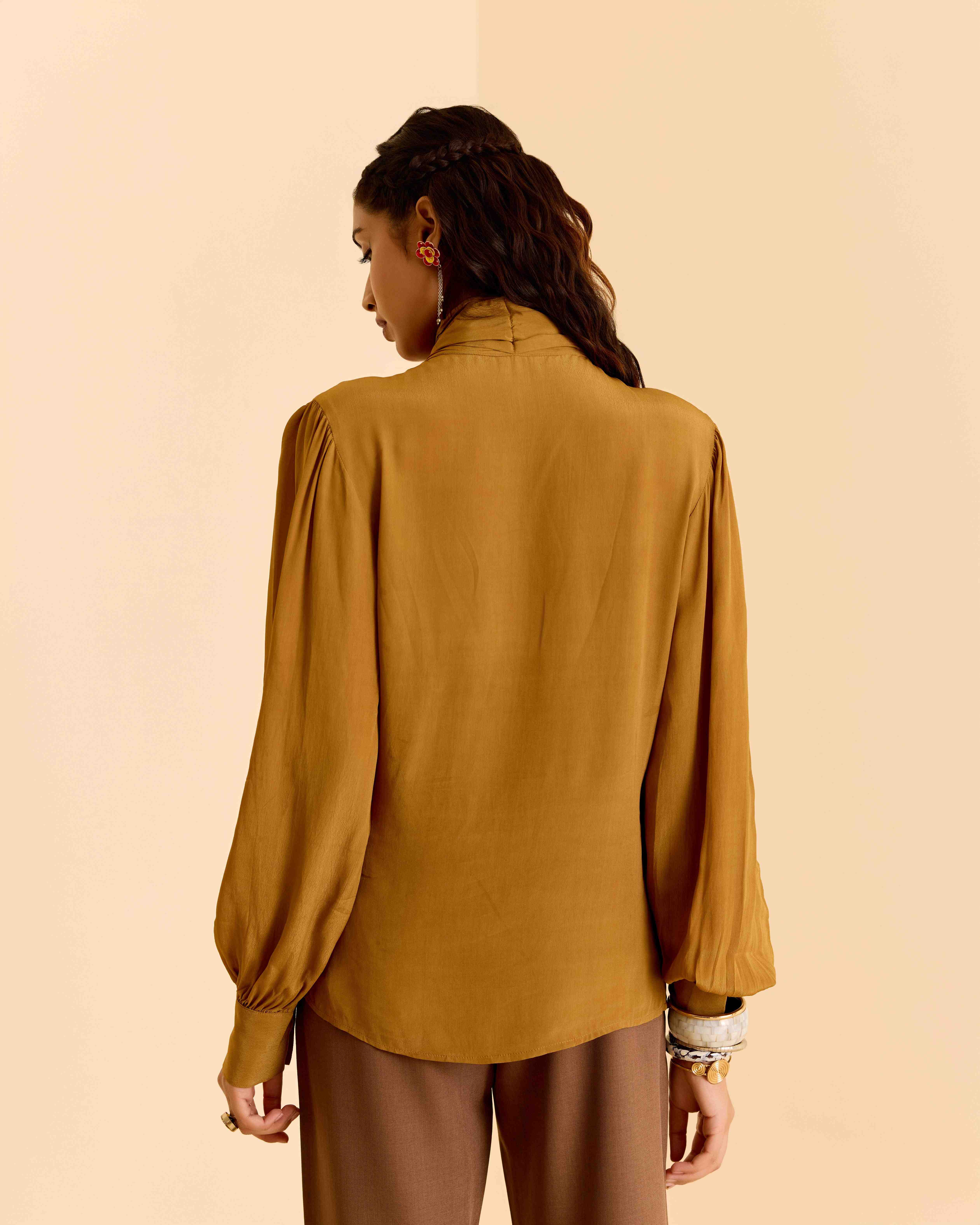 Mustard Daina Solid Short Top