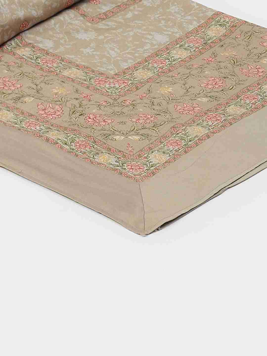 Pink & Beige Koshambi Cotton Tablecloth