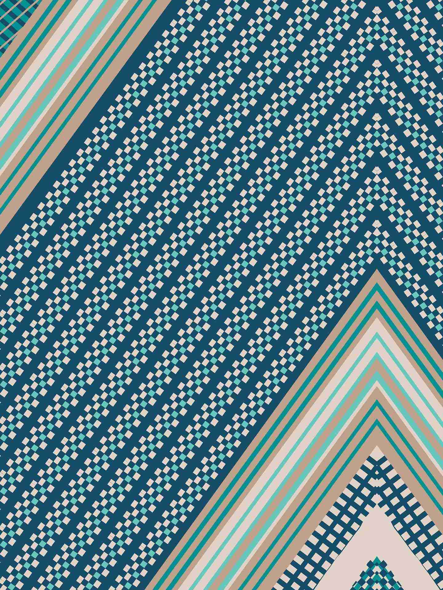 Blue Mothra Cotton Satin Fabric