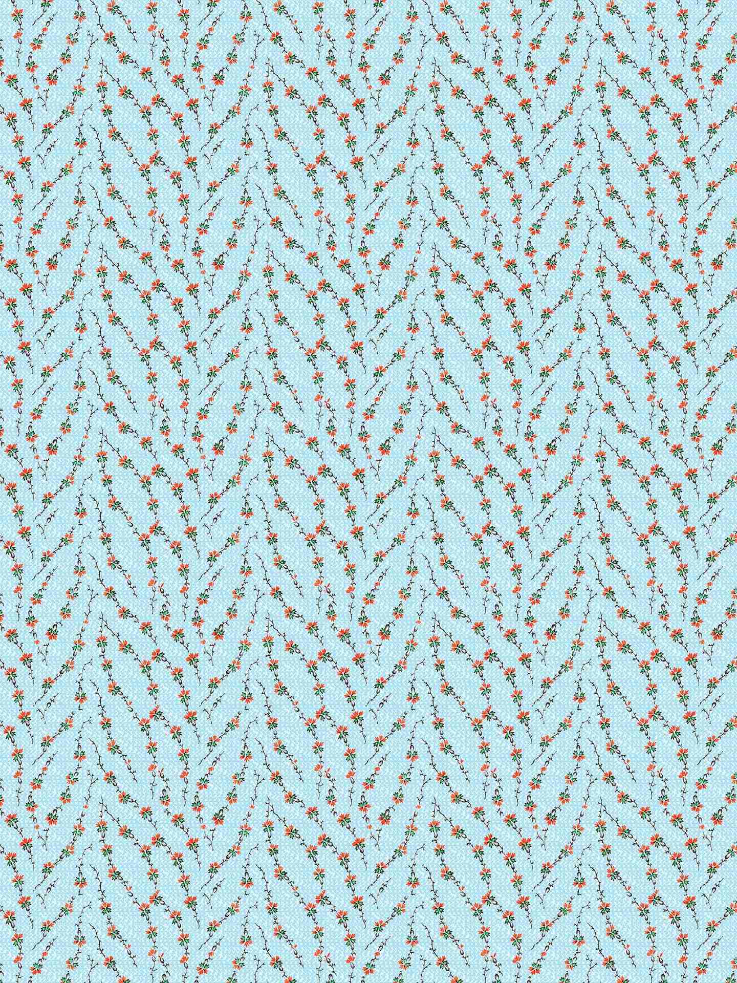 Blue Liberty Cotton Satin Fabric