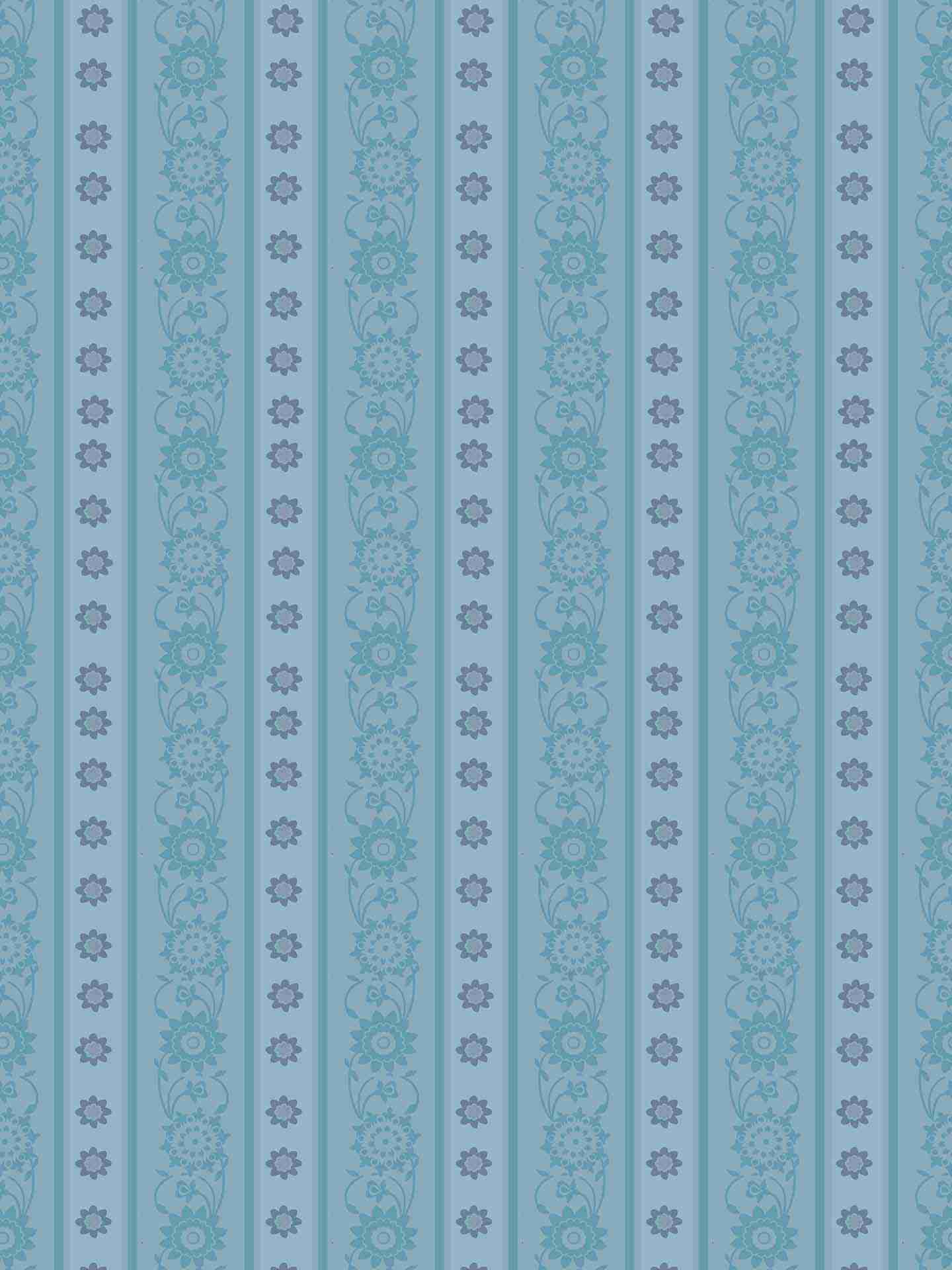 Blue Villa Cotton Satin Fabric