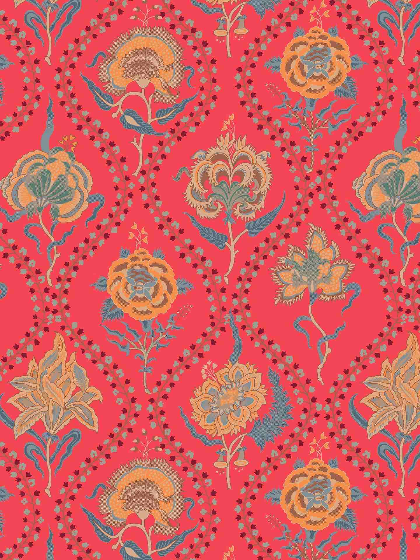 Red Lavana Micro Velvet Fabric