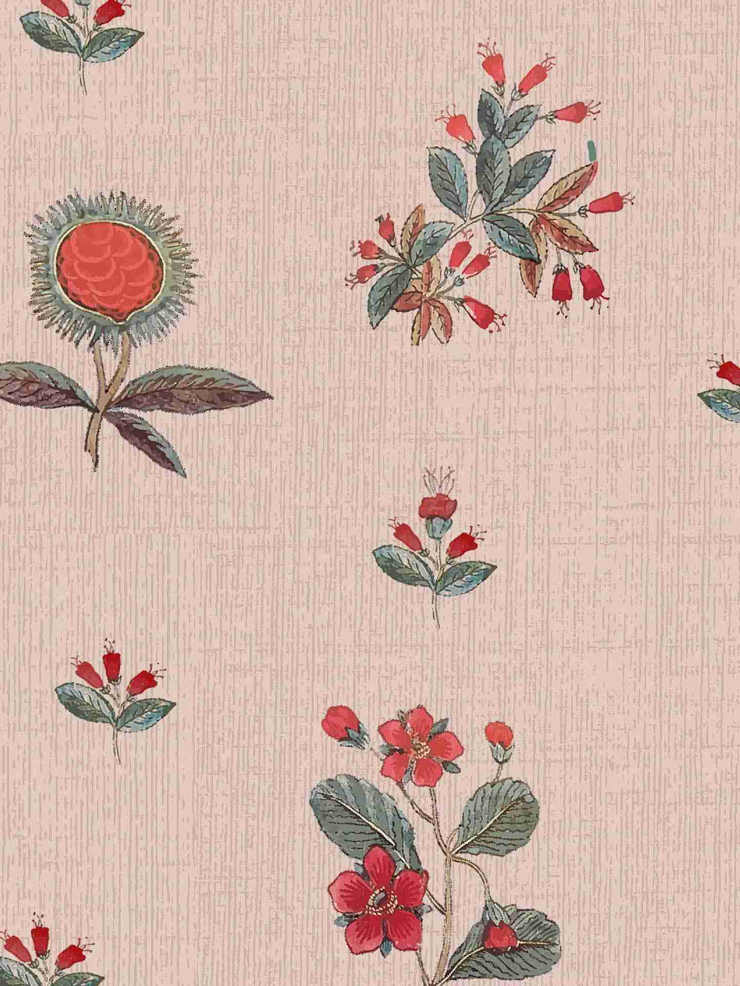 Ecru Flora Poly Velvet Fabric