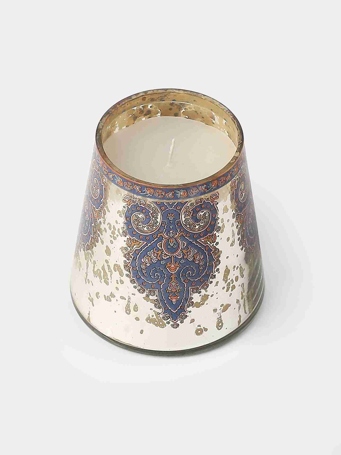 Ecru & Blue  Jaamevar Votive