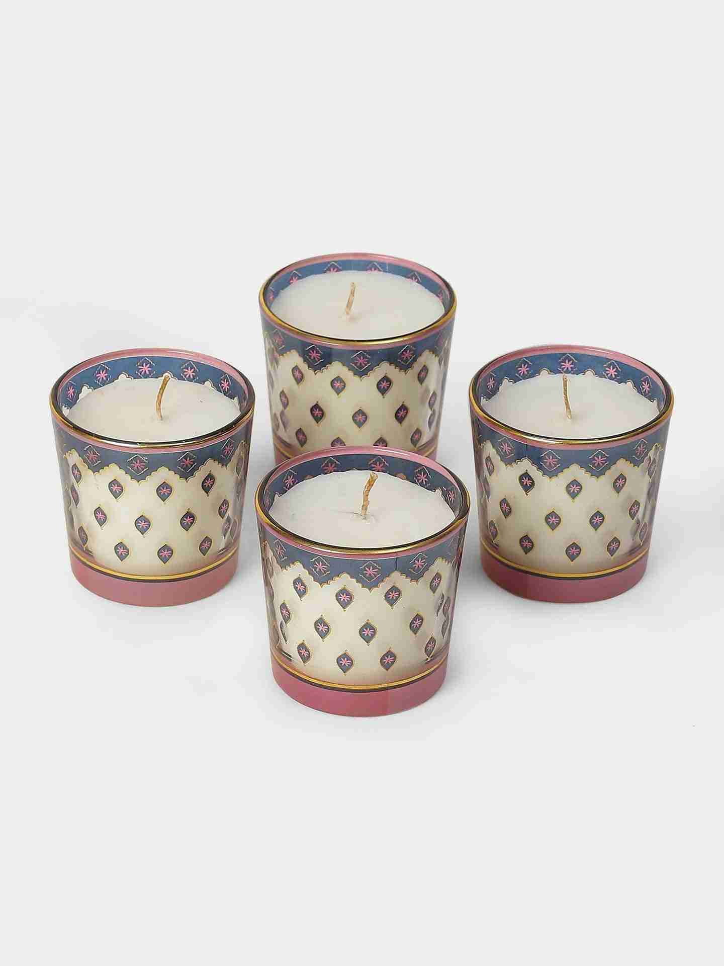 Beige & Pink  Minar Votive
