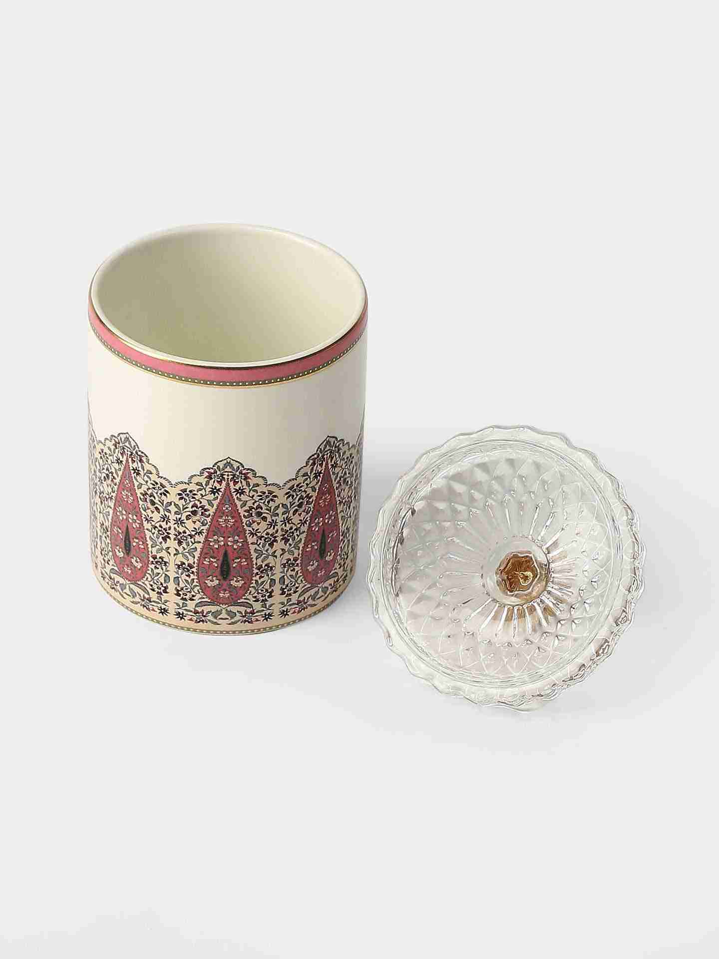 Pink & Beige Koshambi Votive (Set of 2)