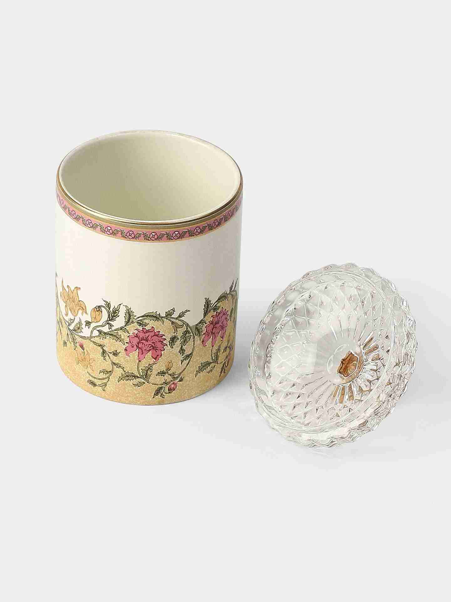 Pink & Beige Koshambi Votive (Set of 2)
