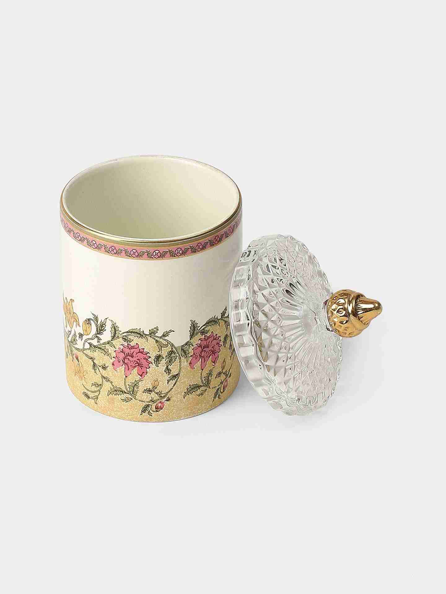 Pink & Beige Koshambi Votive (Set of 2)