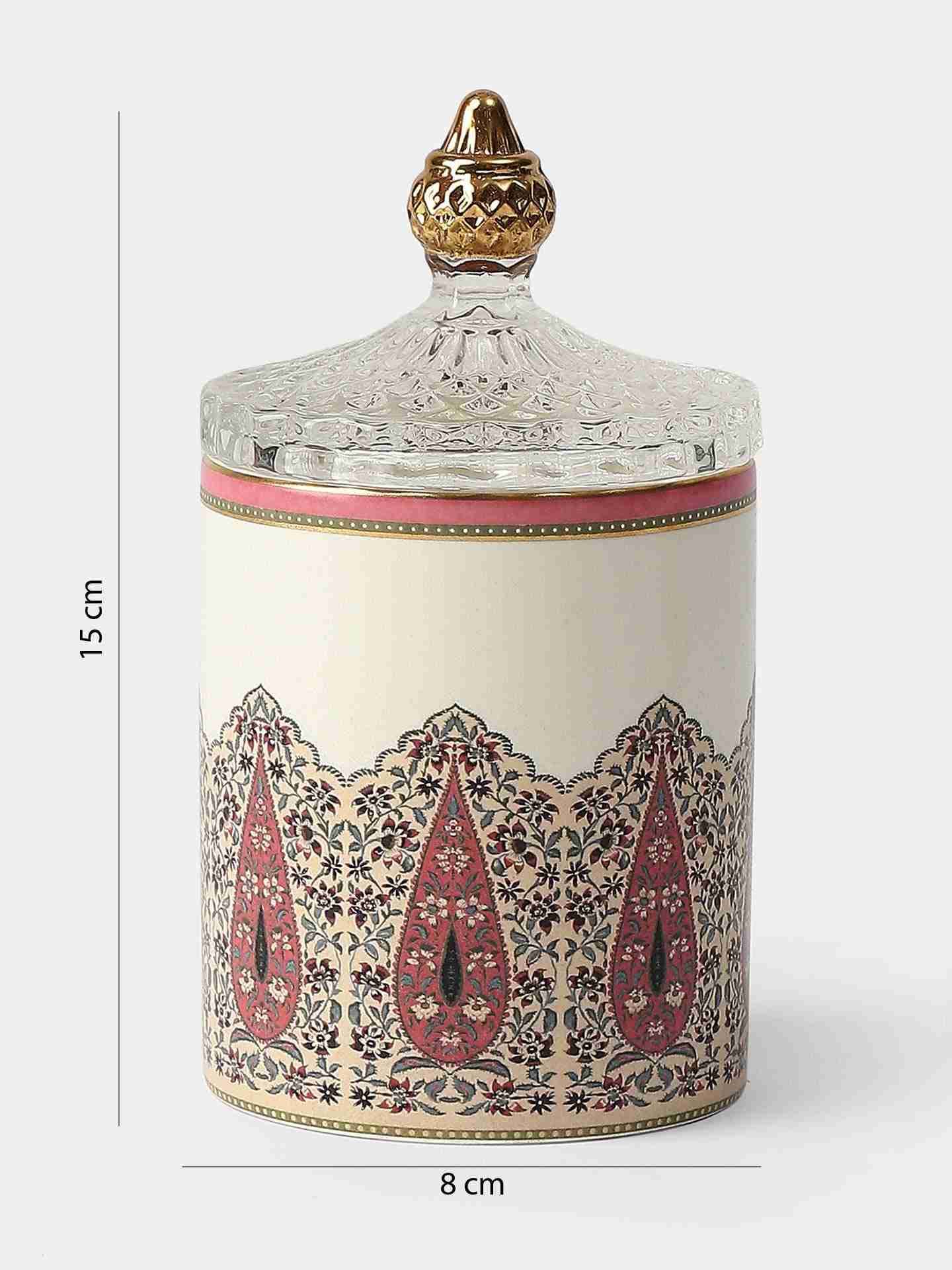 Pink & Beige Koshambi Votive (Set of 2)