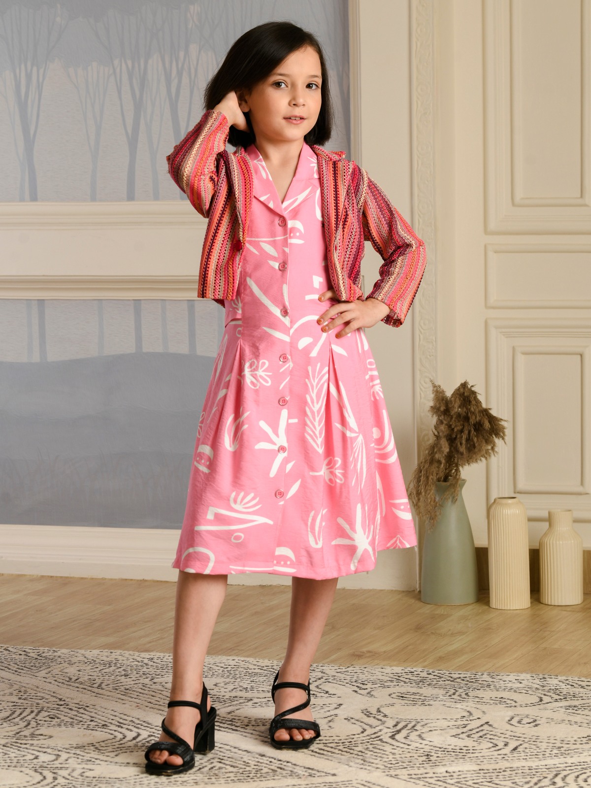 ALBION PREMIUM GIRLS TINY BABY PINK FROCK