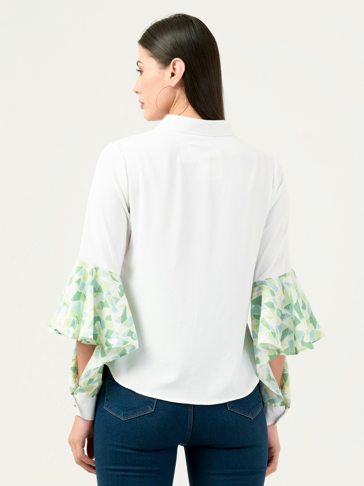 Albion Women Smart Premium Green Casual Shirt