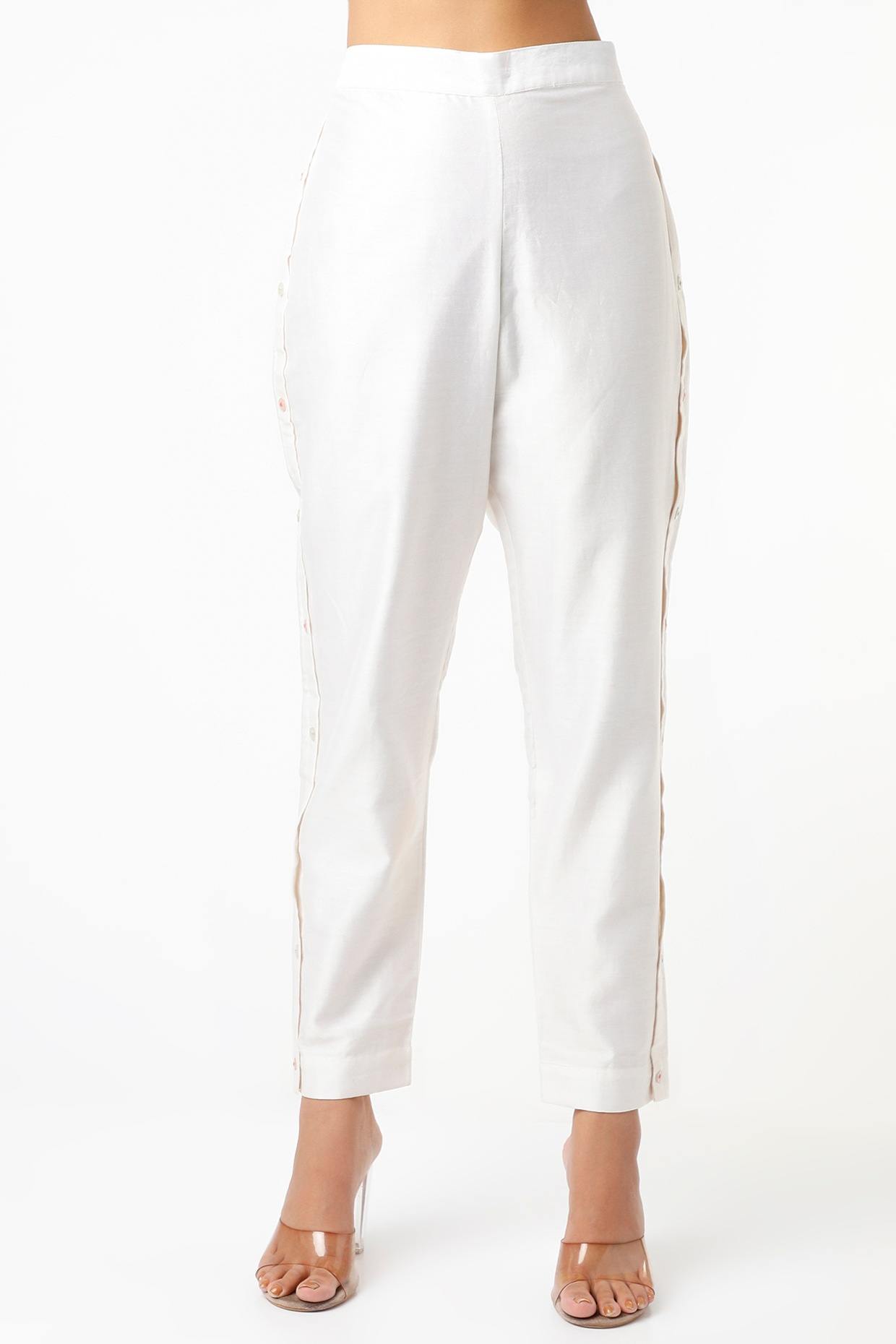 White Embroidered Shirt Kurta Dress