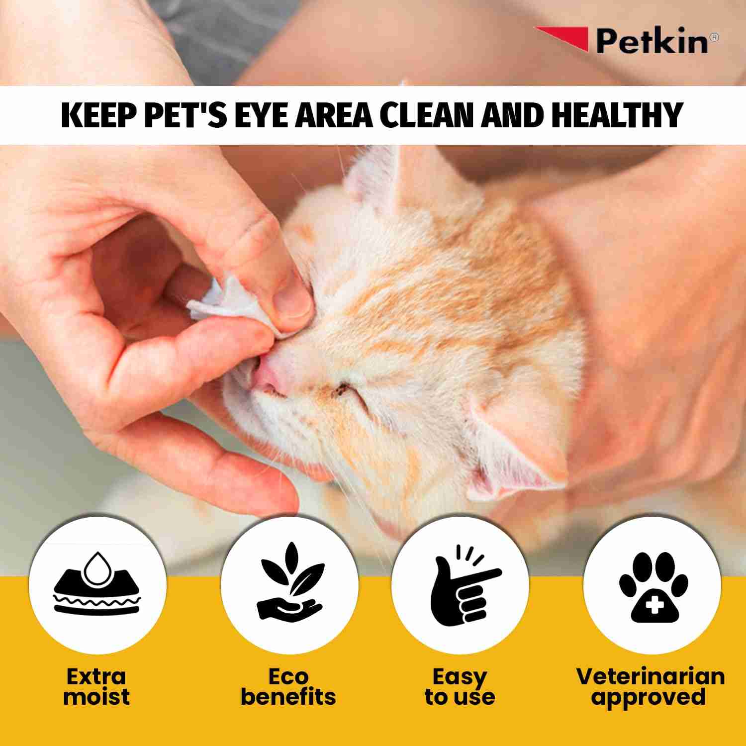 Petkin Jumbo Eyewipes