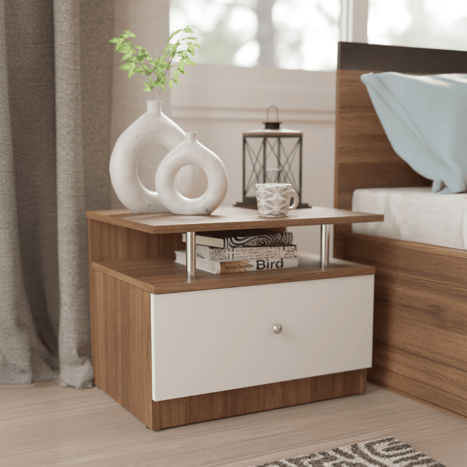 Pico Bedside Table - Leon Teak (DIY)