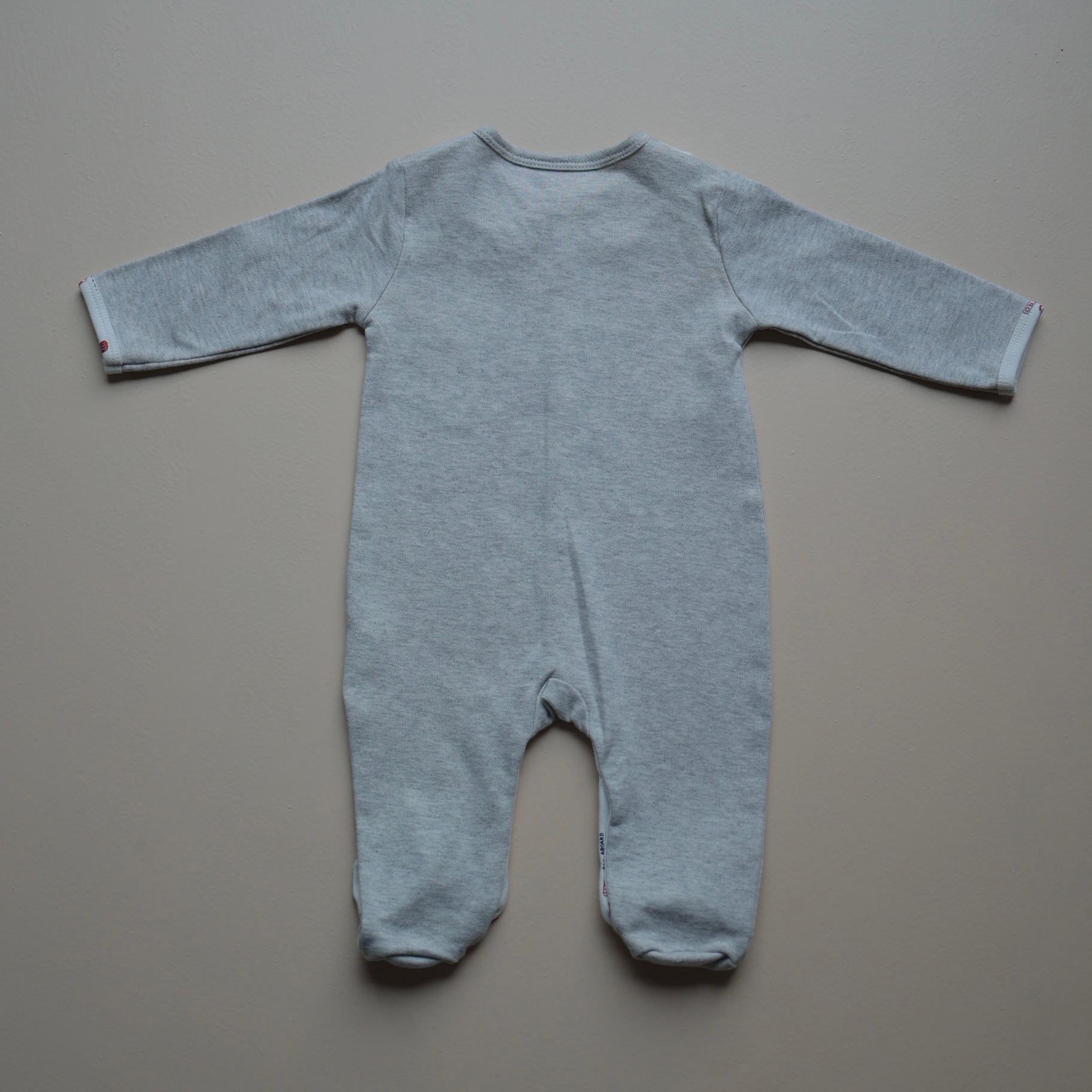 Light Grey Little House Footed Romper