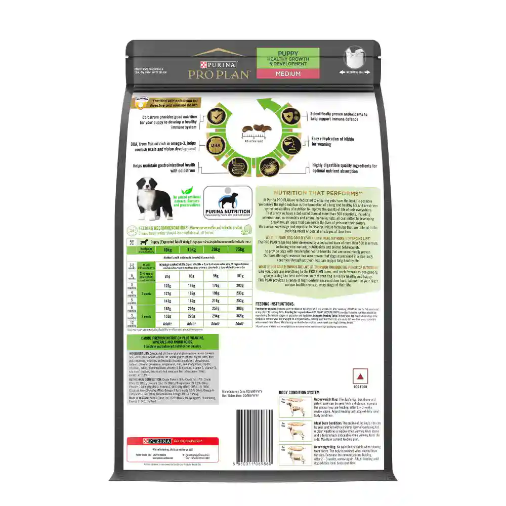 Purina Pro Plan Chicken Medium Breed Puppy Dog Dry Food 1kg