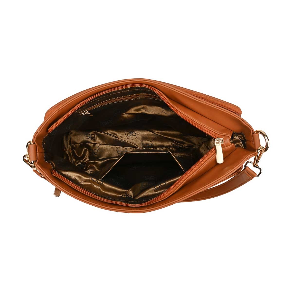 Rocia | Rocia Tan Multi Compartment Quilted Shoulder Bag 3